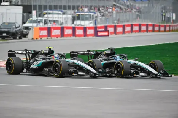 Scratches on Mercedes: pole for Russell in Canada, after clashing closely with Antonelli