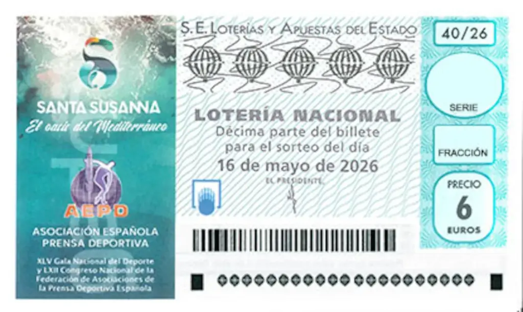 Décimo de Lotería Nacional del sábado 16 de mayo de 2026