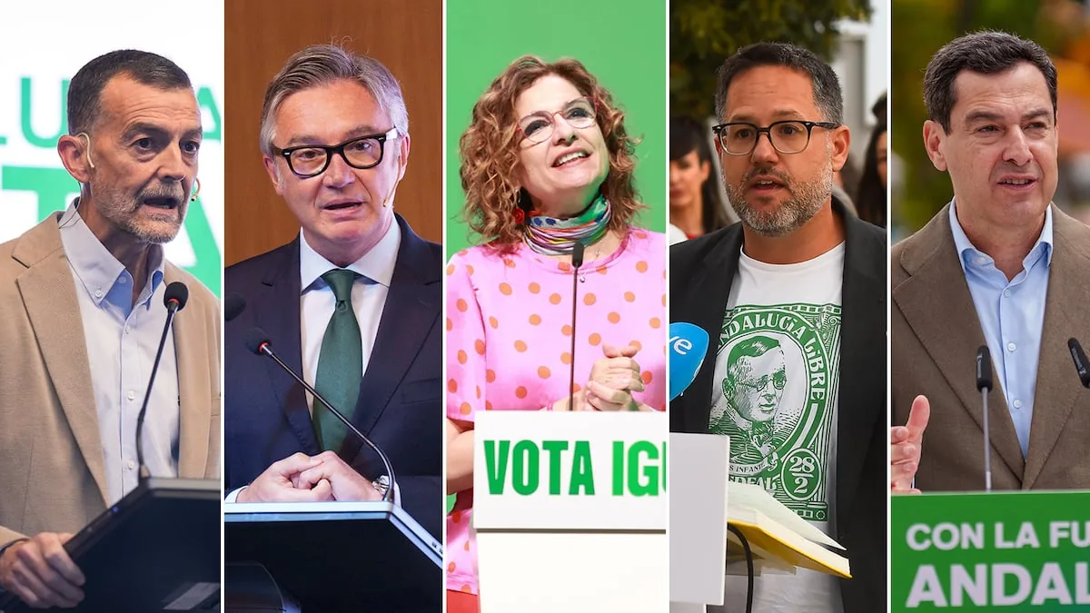 The first electoral debate in Andalusia | The five main candidates face off