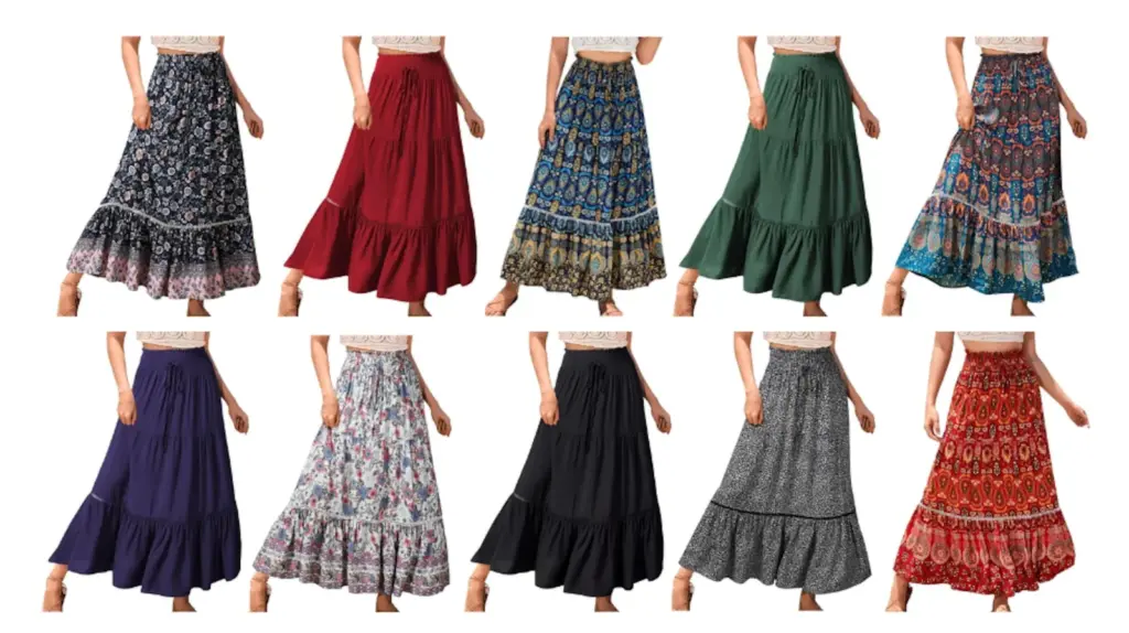 Skirt in different colors.