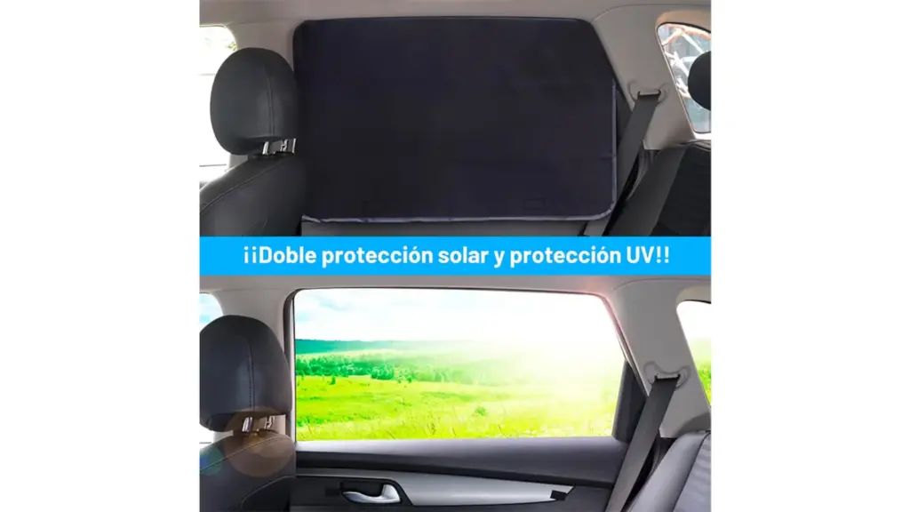 Magnetic curtain for car on white background.