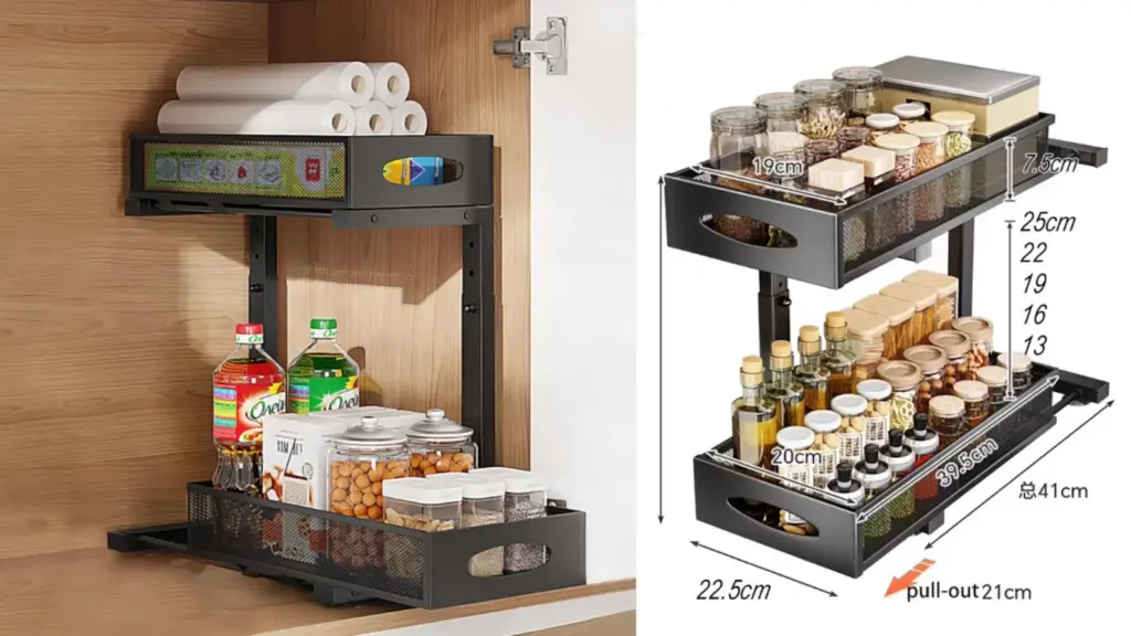 Organizer to maximize space.