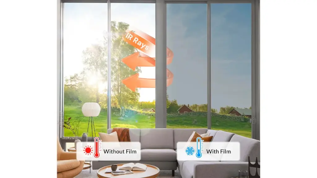 Window film on white background.