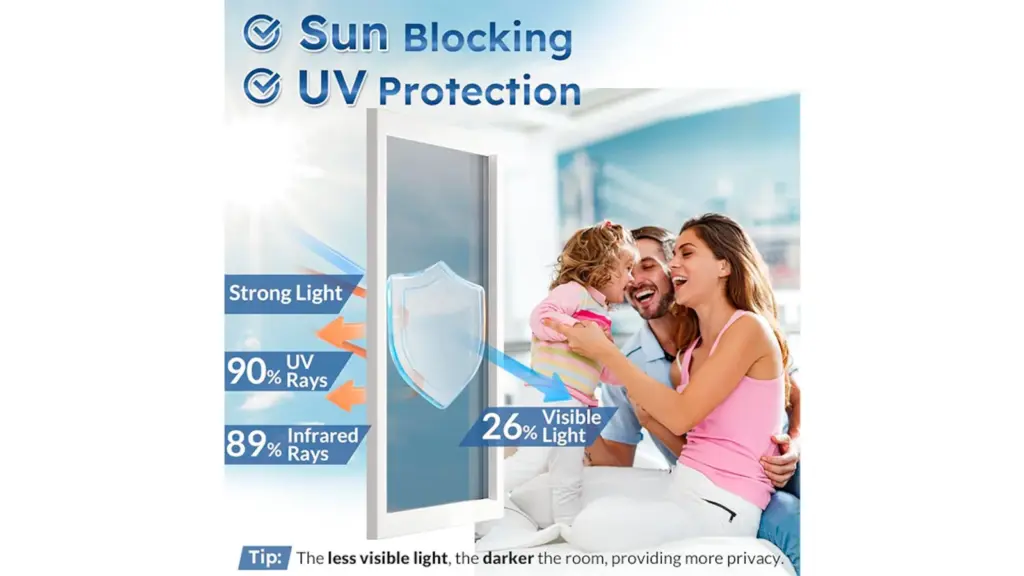 Window film on white background.
