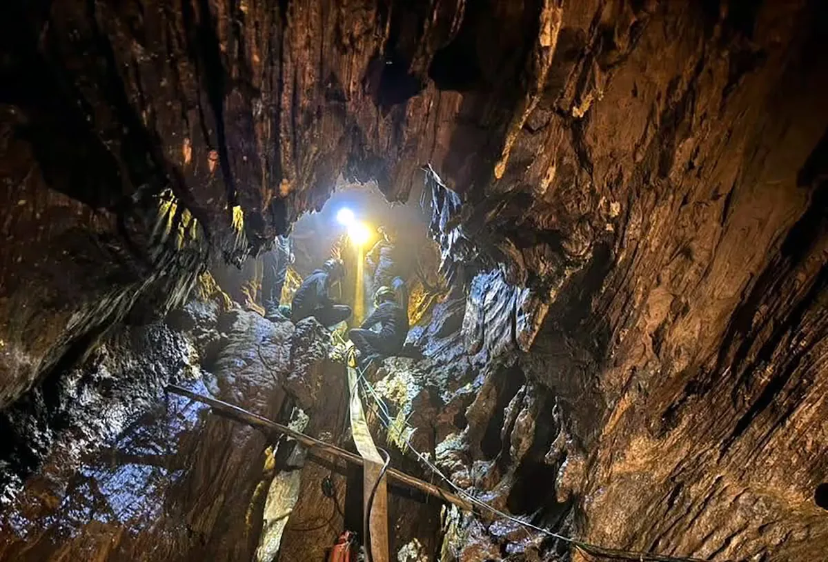 Rescued one of the miners trapped for nine days in a cave in Laos