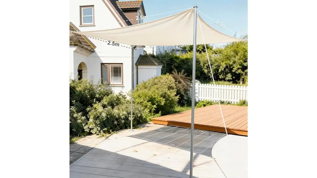 Umbrellas, awnings, and bases on a white background.