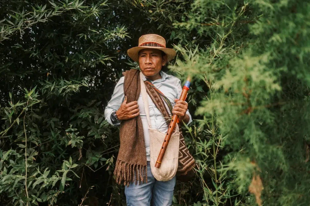 Orlando Baicué, indigenous and spiritual guide of the Nasa people, in the Cofradía reservation, in Cauca, on April 30, 2026.