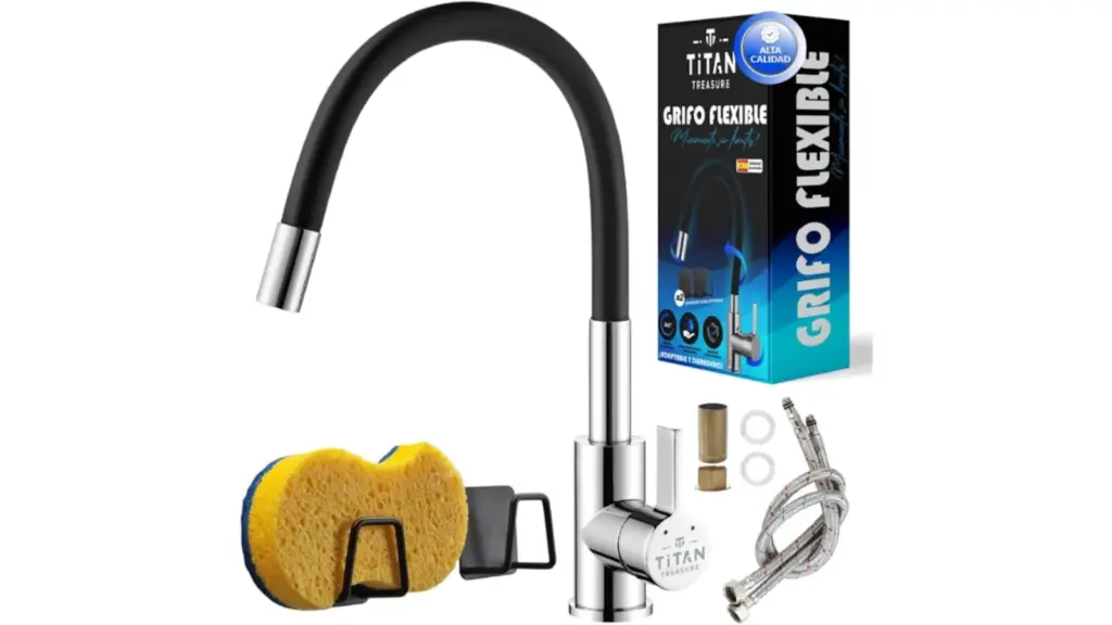 Este es el mejor grifo de cocina flexible que se puede comprar en Amazon