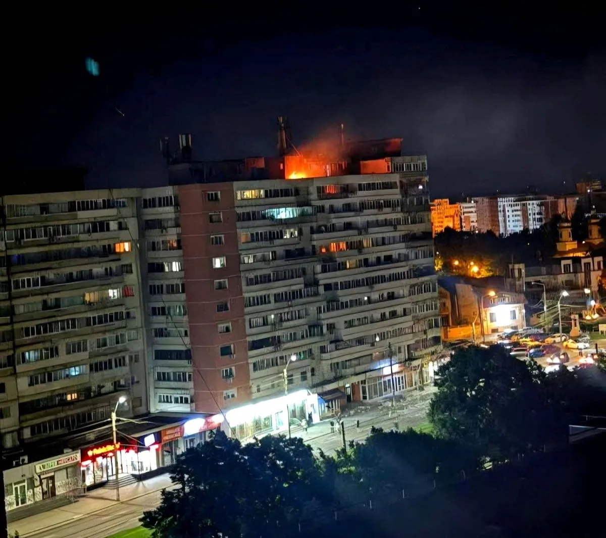 Two injured as a Russian drone hits a residential building in Romania
