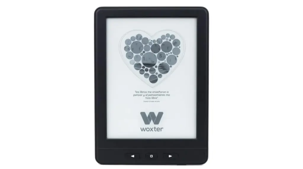 Woxter ereader with line spacing customization.