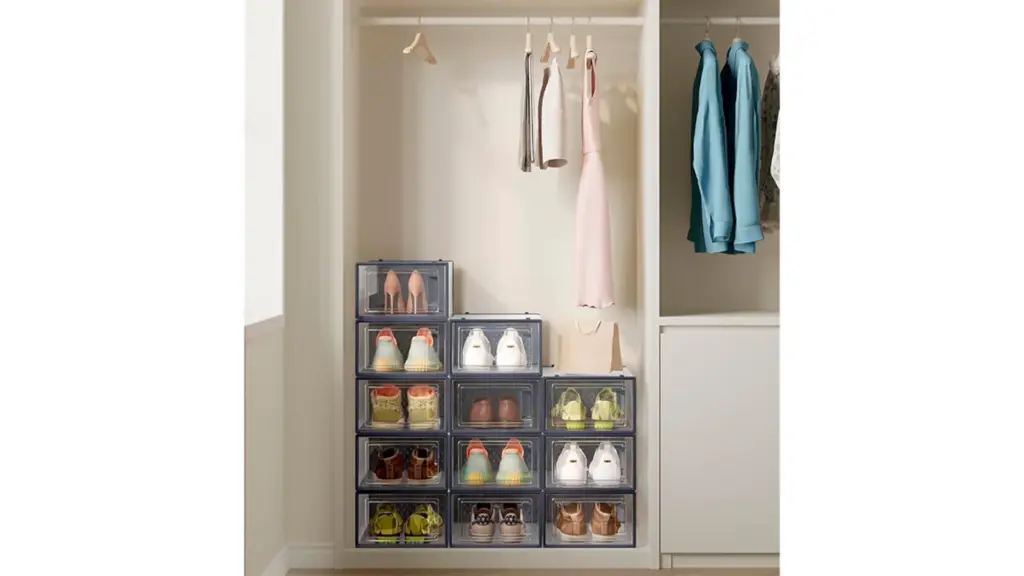 Shoe organizer on white background.
