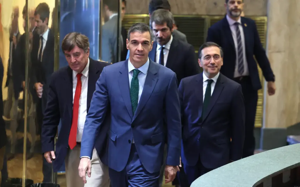 El presidente del Gobierno, Pedro Sánchez, este viernes en Madrid.