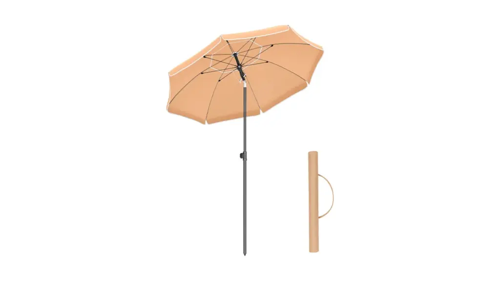 Umbrellas, awnings, and bases on a white background.