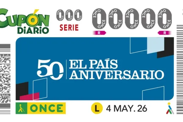 Daily ONCE coupon dedicated to the 50th anniversary of EL PAÍS