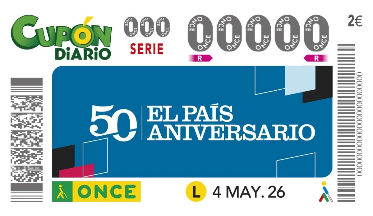 Daily ONCE coupon dedicated to the 50th anniversary of EL PAÍS