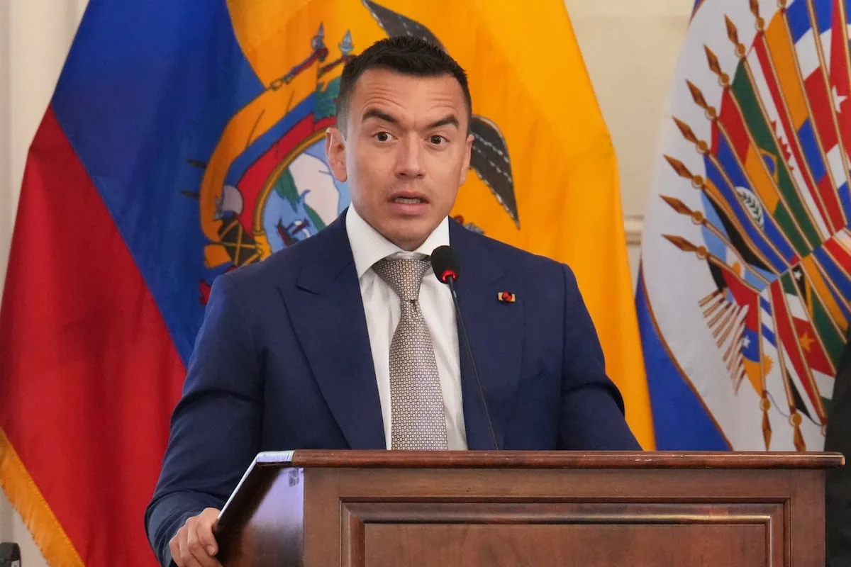 Noboa defends in Washington his controversial military offensive against alleged drug traffickers
