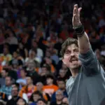 This is Dimitris Giannakopoulos, the controversial president of Panathinaikos who has the Euroleague on edge