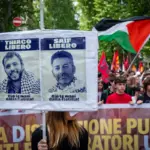 The Spanish flotilla activist Saif Abukeshek flies to Spain after his release by Israel