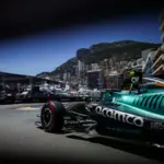 Fernando Alonso crashes into a wall