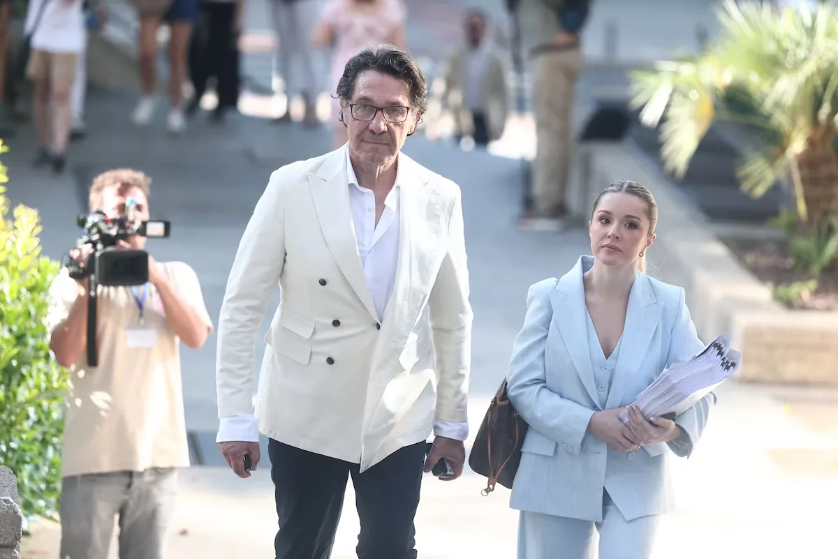 The television heartthrob Luis Lorenzo and his partner, seen for sentencing