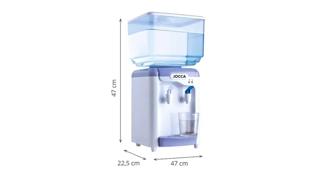 Water dispenser on a white background.