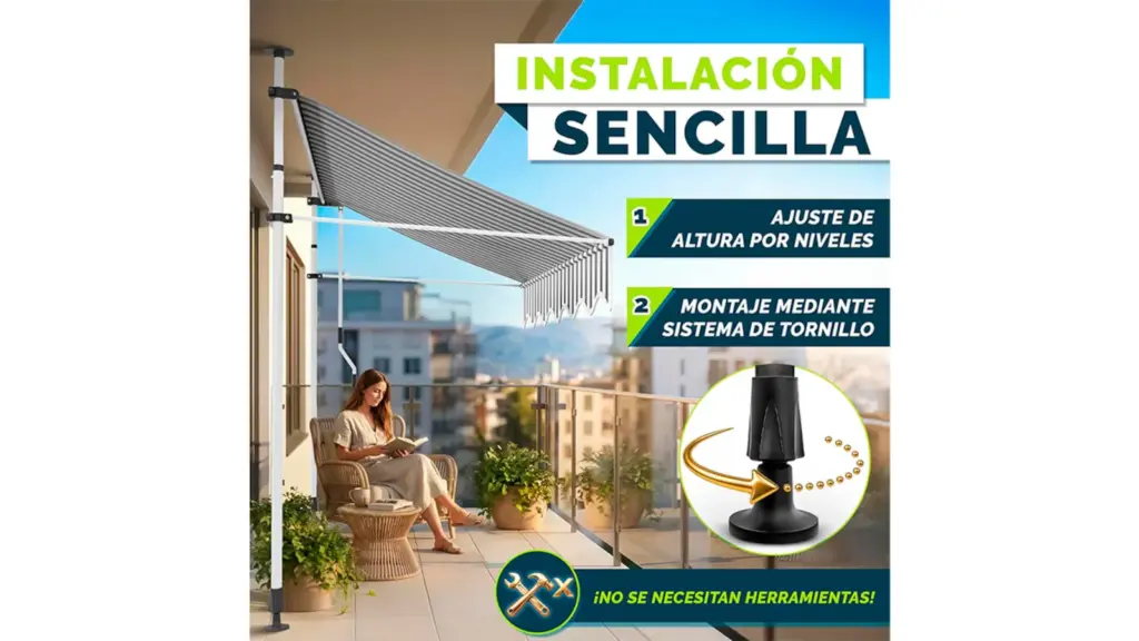 Portable awning on white background.
