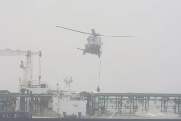 The French Navy intercepts a Russian tanker in the Atlantic
