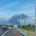 A fire has been declared in the Montesa Honda industrial warehouse in Santa Perpètua (Barcelona)