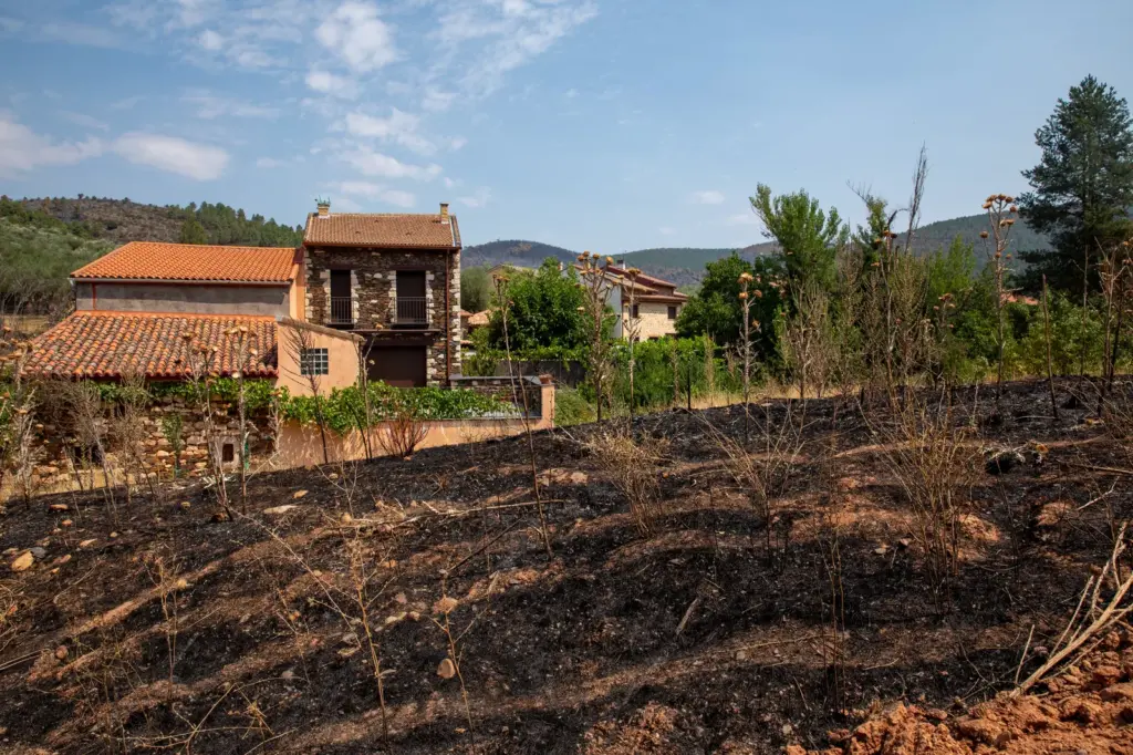 Realojados 9 de los 34 municipios evacuados por el fuego de La Mierla mientras se investiga la cosechadora que lo causó