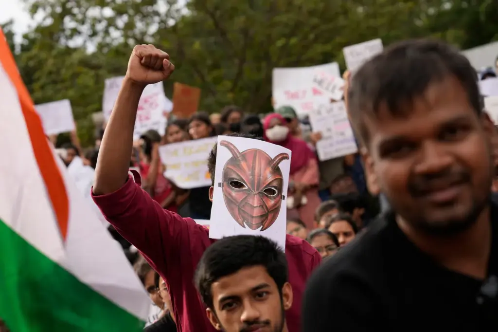 Who are the 'cockroaches' behind the massive demonstrations in India, and what do they want?