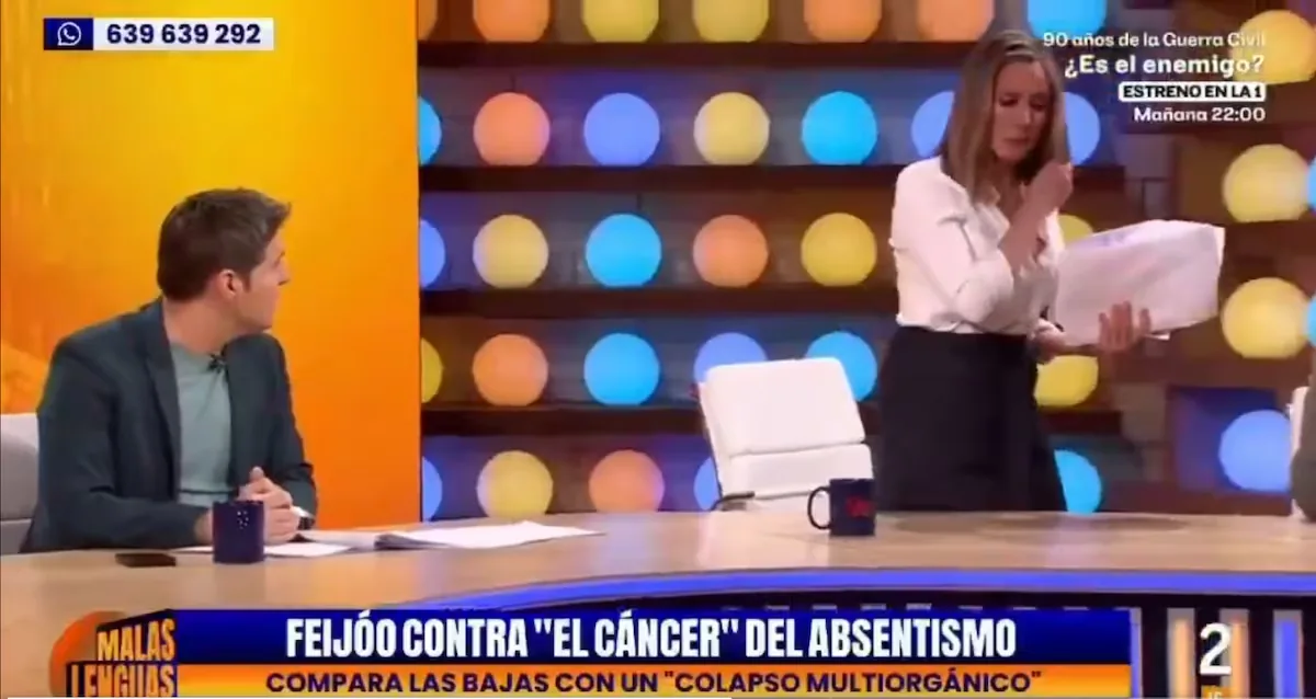 “Cintora, I’d rather eat shit, you’re not going to humiliate me anymore”: a journalist leaves the program ‘Malas lenguas noche’ on La 2 in tears