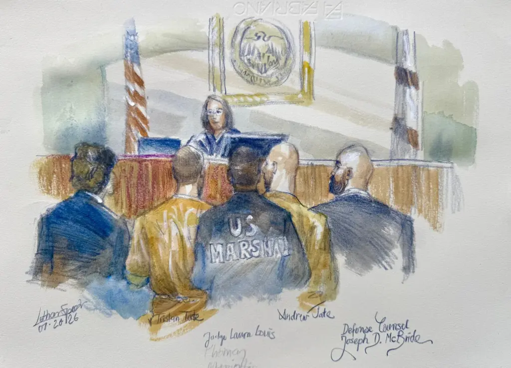 The Tate brothers will remain detained in Miami while the process for their extradition to the United Kingdom continues