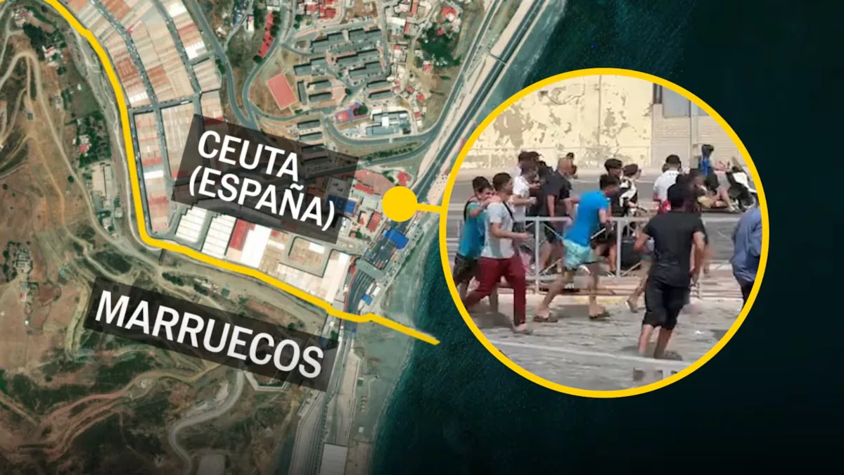 Timeline of a massive entry from Morocco to Ceuta: swimming, skirting the breakwater, and amid cries of victory