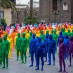 Nudes in front of the cathedral: Spencer Tunick vindicates LGTBIQ+ inclusion in an action in Las Palmas