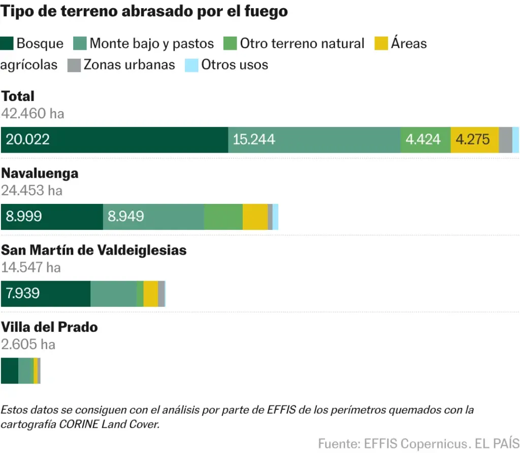 Maps | What satellite data and images show about the Ávila and Madrid fires