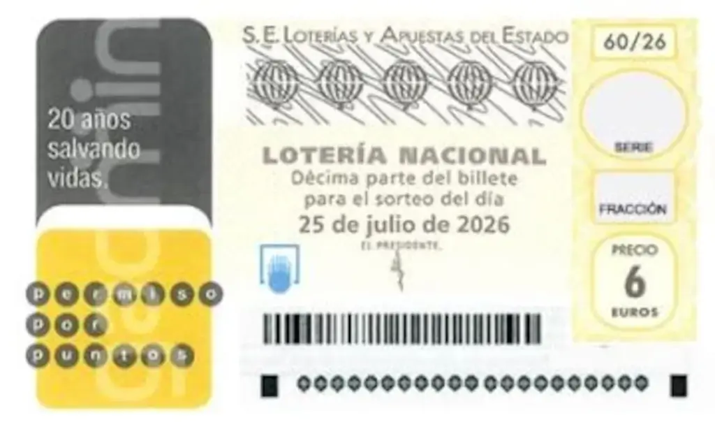 National Lottery ticket for the draw on Saturday, July 25, 2026