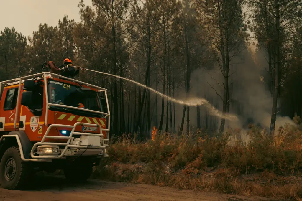 The reactivation in some areas of the wildfire in southwestern France forces the evacuation of 4,000 tourists