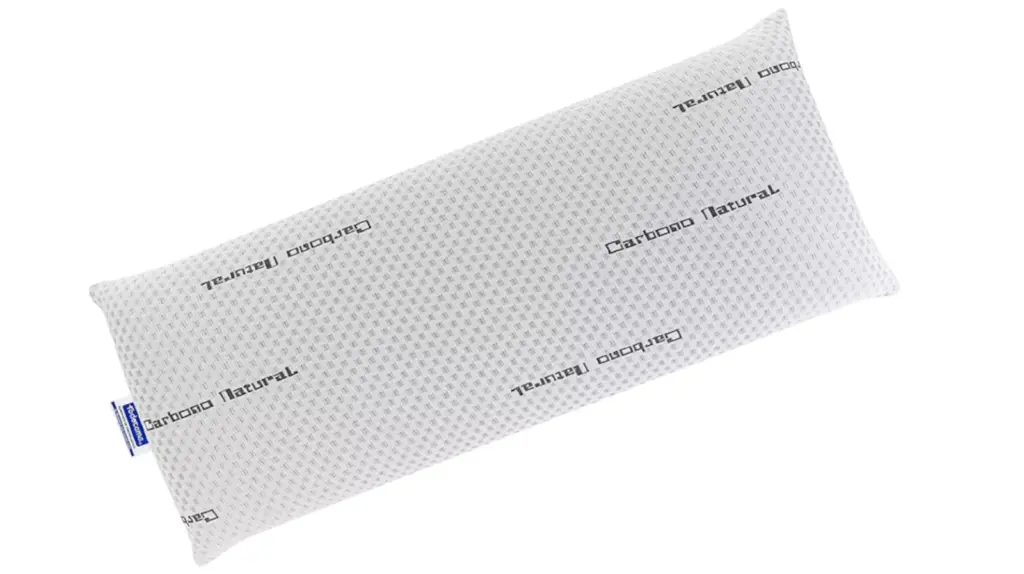 It is a viscoelastic core pillow with medium firmness.