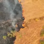 Aerial images of the Madrid fire show the advance of the flames