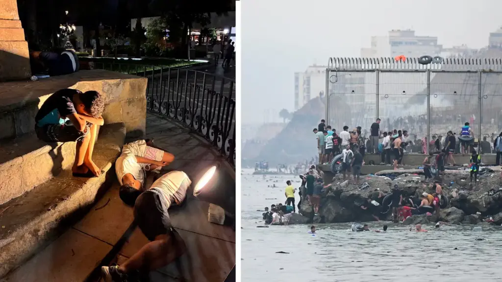 This is how Ceuta dawns after a night marked by the migration crisis
