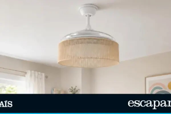 It looks like a designer lamp, but it's the fan that's sweeping this summer