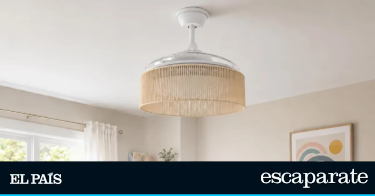 It looks like a designer lamp, but it's the fan that's sweeping this summer