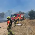 A man found dead in a ravine fire in Manises (Valencia)