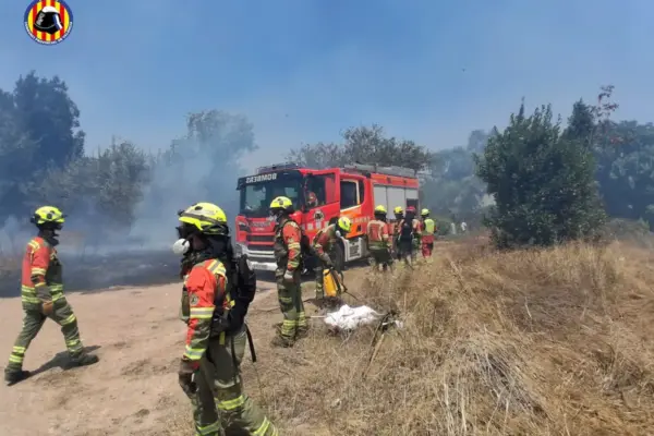 A man found dead in a ravine fire in Manises (Valencia)