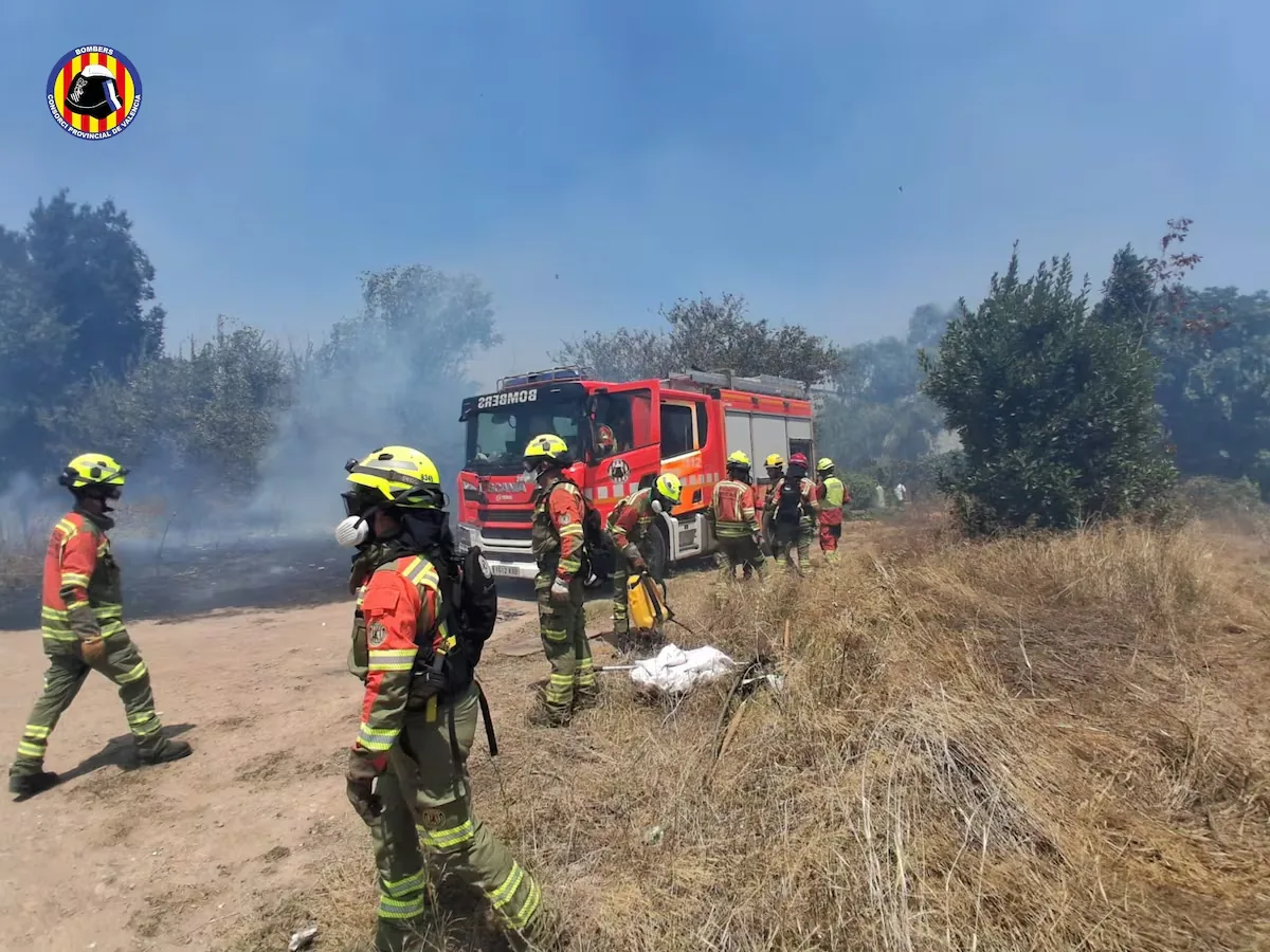 A man found dead in a ravine fire in Manises (Valencia)