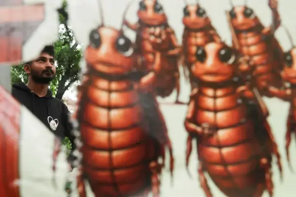Who are the 'cockroaches' behind the massive demonstrations in India, and what do they want?