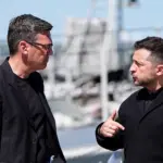 Costa and Burnham arrive in Kiev to commemorate Independence Day of Ukraine with Zelenski