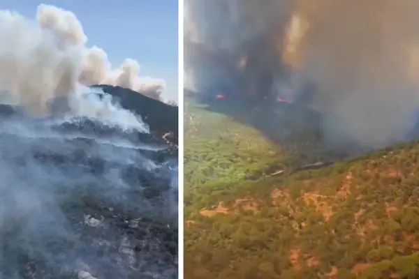 This is what the Madrid and Ávila wildfires look like from the air