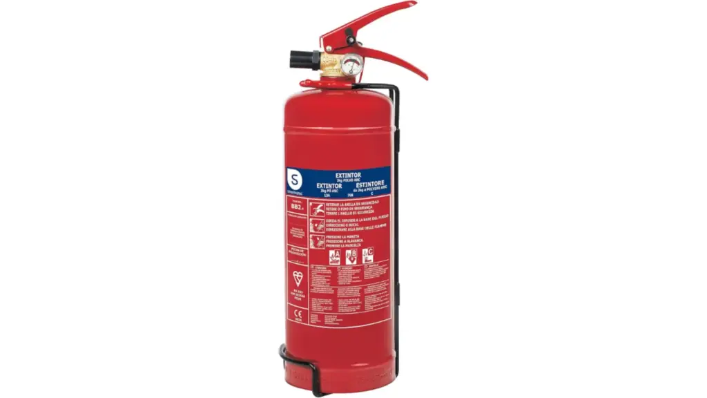 Powder extinguisher.