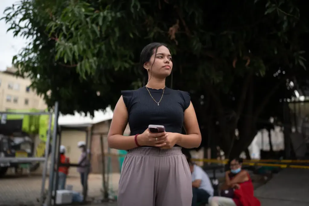Daniela Jaramillo at the Valle University Hospital (HUV), affected by the earthquake in Colombia, in Cali, on August 14, 2026.